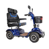 Image of Green Transporter Love Bird Two Seat Mobility Scooter Blue Right Side View