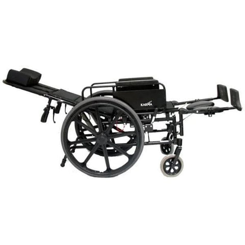 Karman KM5000F Recliner Wheelchair Adjustable Headrest and Footrest View