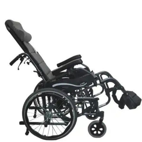 Karman VIP-515 Tilt-in-Space Wheelchair Elevating Footrest Side View