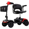 Image of M1 Lite 4-Wheel Mobility Scooter Red Swivel Seat View