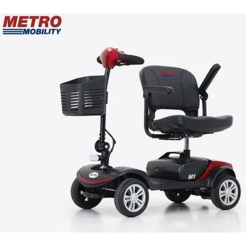 M1 Portal 4-Wheel Mobility Scooter Red Armrest View