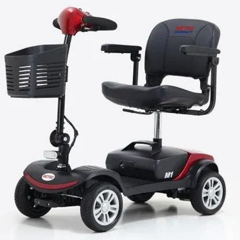 M1 Portal 4-Wheel Mobility Scooter Red Front Left View