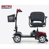 Image of M1 Portal 4-Wheel Mobility Scooter Red Left Side and Adjustable Seat View