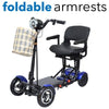 Image of MS 3000 Plus by ComyGo Folding blue Electric Wheelchair foldable armrest