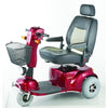 Image of Merits Health S331 Pioneer 9 DLX 3 Wheel Bariatric Scooter Red Left View