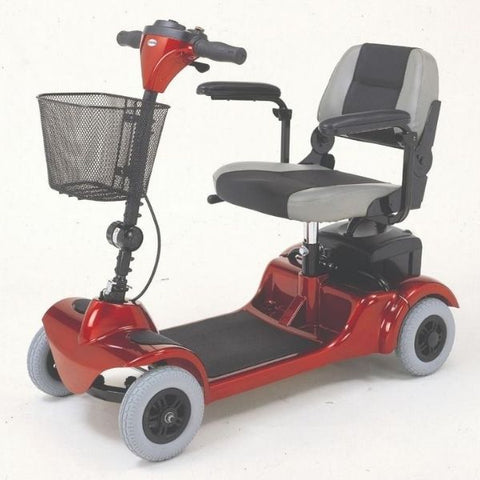 Merits Health S549 Mini-Coupe 4 Wheel Scooter Red Front View