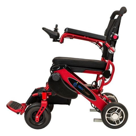 Pathway Mobility Geo-Cruiser LX Power Wheelchair Red Side View