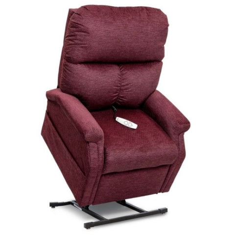 Pride Mobility Essential Collection 3-Position Lift Chair Black Cherry Cloud 9 Standing View