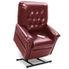 Image of Pride Mobility Heritage Collection 3-Position Lift Chair LC-358 Burgundy Lexis Sta Kleen Standing View