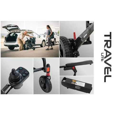 Pride Jazzy Carbon Travel Lite Power Chair Features View