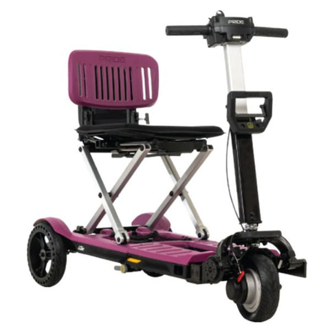 Pride Mobility iGo Folding Mobility Scooter Pink Color Front Right View