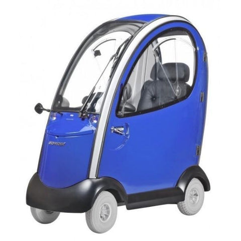Shoprider Flagship 4 Wheel Scooter Blue Left View