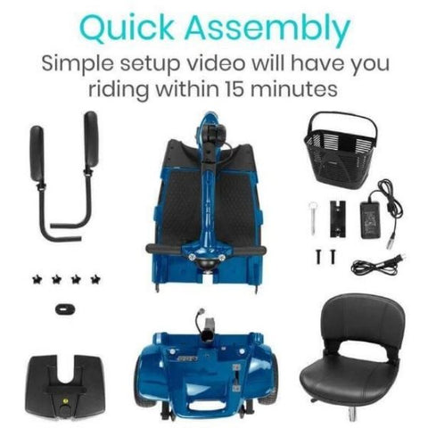 ViVe Health 3 Wheel Mobility Scooter Quick Assembly View