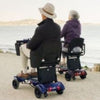 Image of iLiving i3 Folding Electric Mobility Scooter Back View with Passenger View