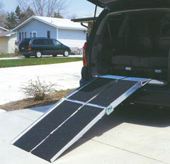 PVI Multifold Reach Ramp Extended Hook to Clear Rear Bumper View