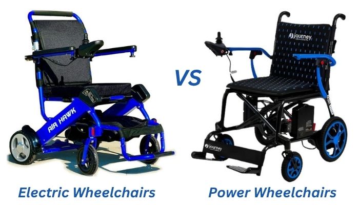 What is the difference between an electric wheelchair and a power wheelchair?