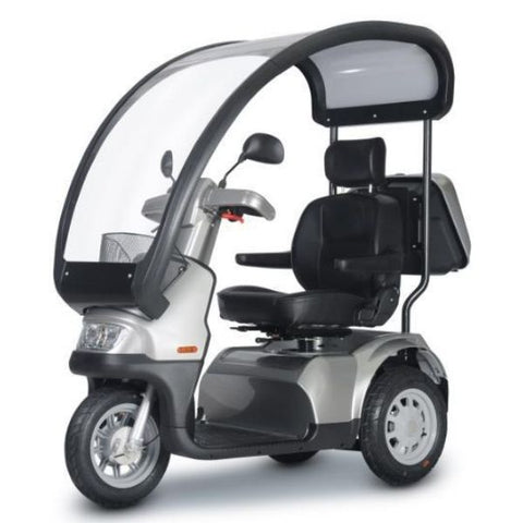 AFIKIM Afiscooter S 3 Wheel Scooter Front View With Canopy