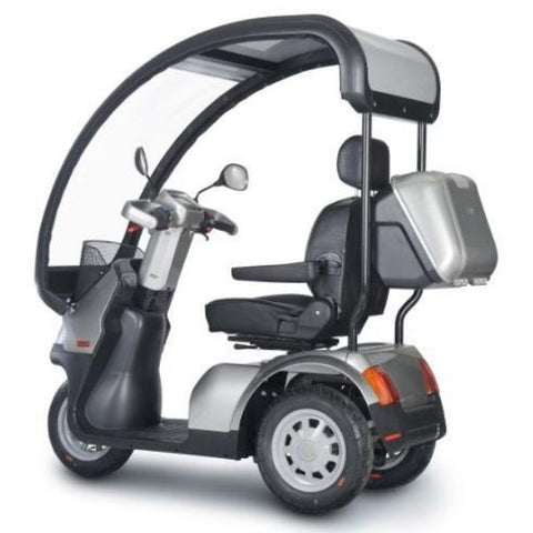 AFIKIM Afiscooter S 3 Wheel Scooter Left Side View With Canopy