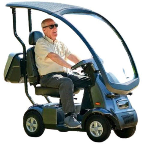 AFIKIM Afiscooter C4 4-Wheel Scooter With Hard Top Canopy Blue Color