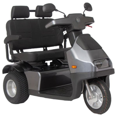 AFIKIM Afiscooter S3 Dual Seat 3-Wheel Scooter Gray Color with Golf Tires