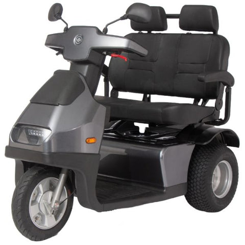 AFIKIM Afiscooter S3 Dual Seat 3-Wheel ScooterGray Color with Golf Tires