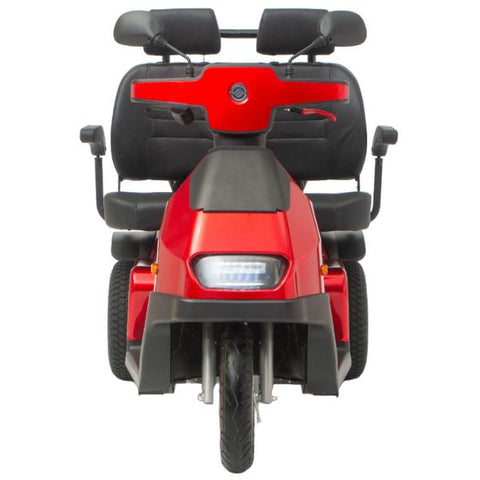 AFIKIM Afiscooter S3 Dual Seat 3-Wheel Scooter Red Color Front View
