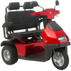 Image of AFIKIM Afiscooter S3 Dual Seat 3-Wheel Scooter Red Color with Golf Tires