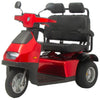 Image of AFIKIM Afiscooter S3 Dual Seat 3-Wheel Scooter Red Color with Golf Tires