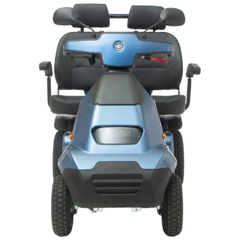 AFIKIM Afiscooter S4 4-Wheel Dual Seat Scooter Blue Color Front View