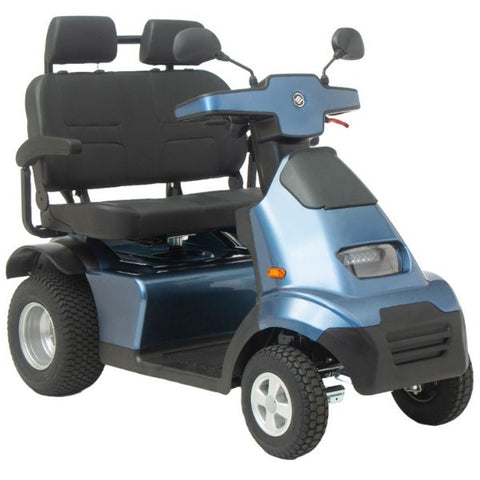 AFIKIM Afiscooter S4 4-Wheel Dual Seat Scooter Blue Color With Golf Tires