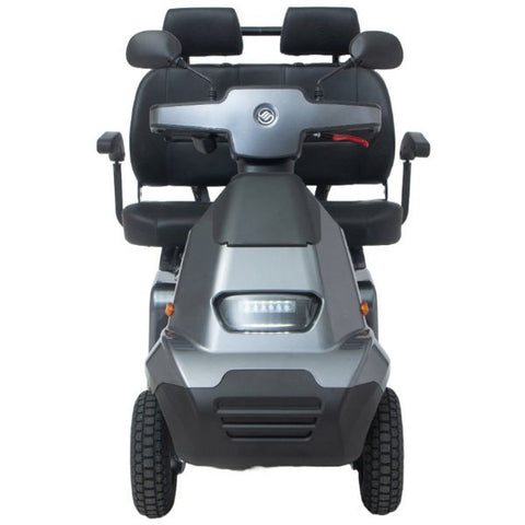AFIKIM Afiscooter S4 4-Wheel Dual Seat Scooter Gray Color Front View