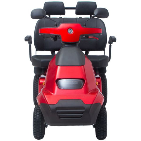AFIKIM Afiscooter S4 4-Wheel Dual Seat Scooter Red Color Front View