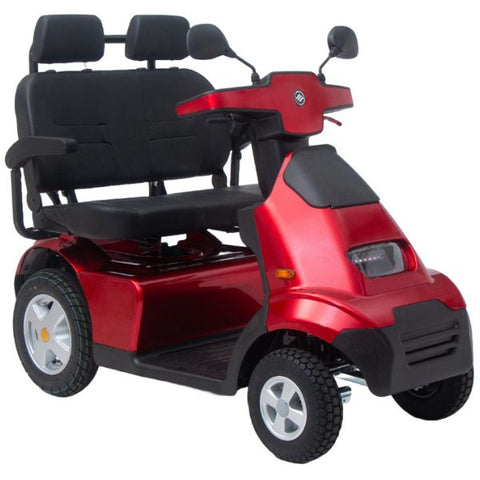 AFIKIM Afiscooter S4 4-Wheel Dual Seat Scooter Red Color With Standard Tires