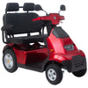 Image of AFIKIM Afiscooter S4 4-Wheel Dual Seat Scooter Red Color With Standard Tires