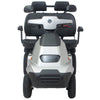 Image of AFIKIM Afiscooter S4 4-Wheel Dual Seat Scooter Silver Color Front View
