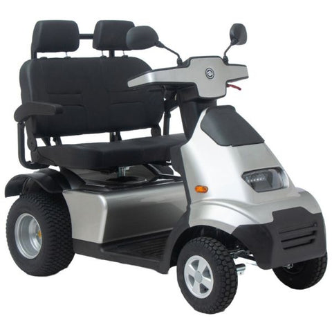 AFIKIM Afiscooter S4 4-Wheel Dual Seat Scooter Silver Color With Golf tires