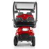 Image of AFIKIM Afiscooter S4 With Hard Top Canopy Dual Seat Front View Red Color