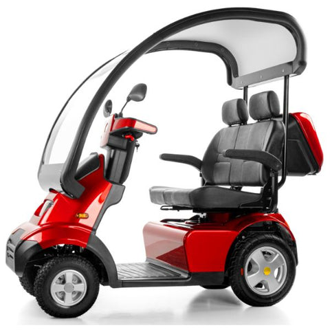 AFIKIM Afiscooter S4 With Hard Top Canopy Dual Seat Red Color