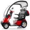 Image of AFIKIM Afiscooter S4 With Hard Top Canopy Dual Seat Red Color