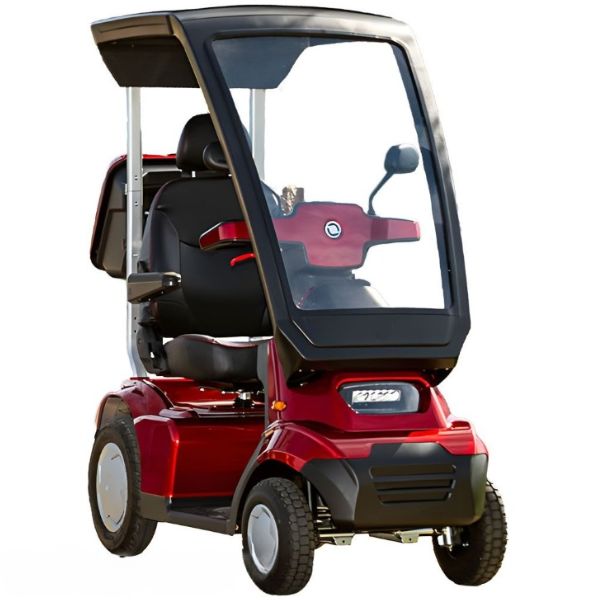 AFIKIM Afiscooter Solar Heavy-Duty 4-Wheel Mobility Scooter Red Color