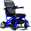 Image of Air Hawk Folding Lightweight Electric Wheelchair By Discover My Mobility Blue Color Frame