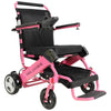 Image of Air Hawk Folding Lightweight Electric Wheelchair By Discover My Mobility Pink Frame