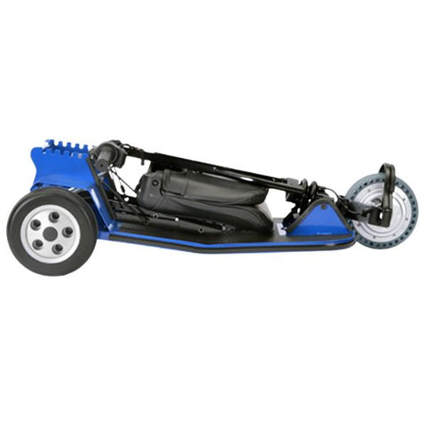 Amigo TravelMate Folding 3 Wheel Mobility Scooter Color Blue Folded View