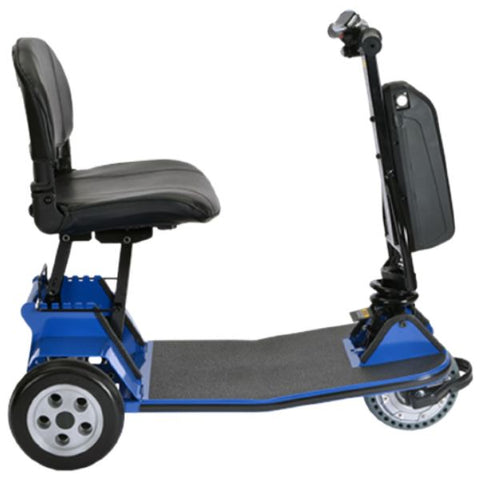 Amigo TravelMate Folding 3 Wheel Mobility Scooter Color Blue Side View