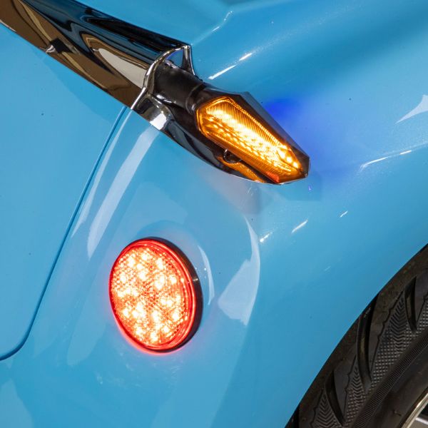 Bespoke Elite Heavy-Duty 3-Wheel Mobility Scooter Showing its Tailights and Brake Lights