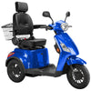 Image of Bespoke Legacy Full Size 3-Wheel Mobility Scooter in Color Blue with Black Seat and Black Wheel Rims