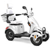 Image of Bespoke Prestige Full Size 4-Wheel Mobility Scooterin White Color White Seat and Black Wheel Rims