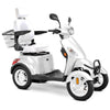 Image of Bespoke Prestige Full Size 4-Wheel Mobility Scooterin White Color White Seat and White Wheel Rims