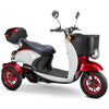 Image of Bespoke Supreme 3-Wheel Mobility Scooter in Red & White Color with Black Seat and Red Wheel Rims