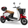 Image of Bespoke Supreme 3-Wheel Mobility Scooter in Red & White Color with Brown Seat and Black Wheel Rims